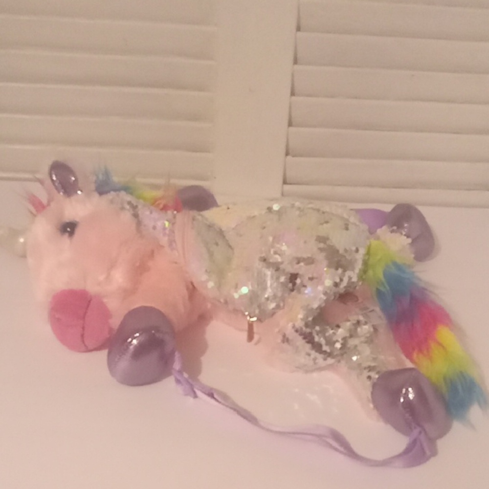 Fiesta Pink Plush Backpack